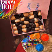 Gulaal And Chocolate Dipped Gujiya Combo Gift for Holi