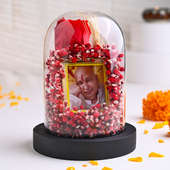 Guruji N Forever Flower Glass Dome