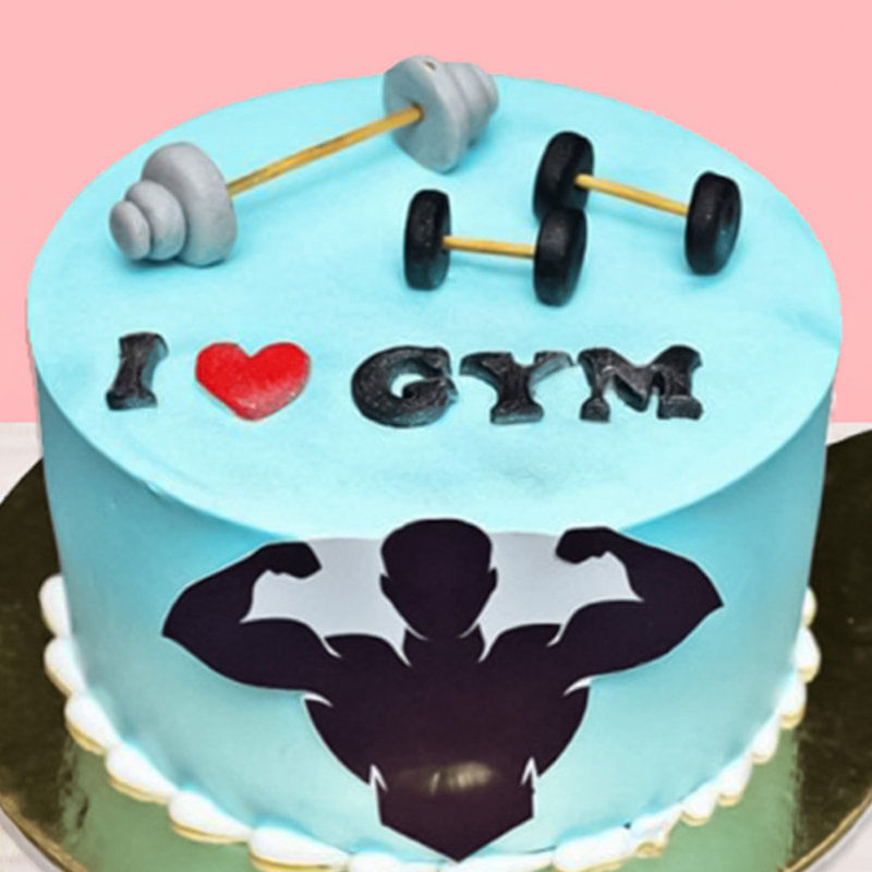 Close View of Gym Junkie Cake