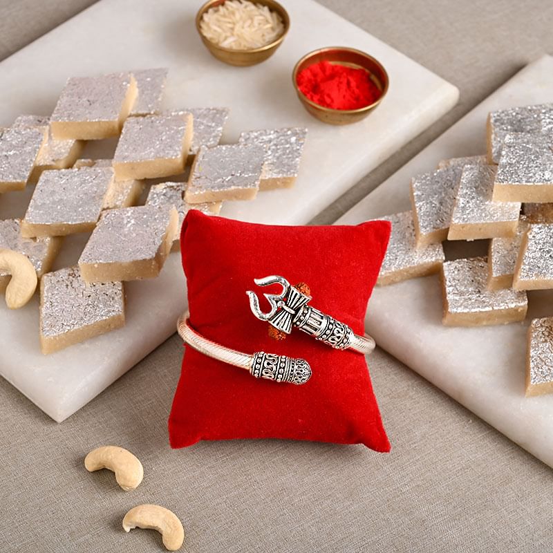 Haldiram Kaju Katli With Devotional Om Bracelet