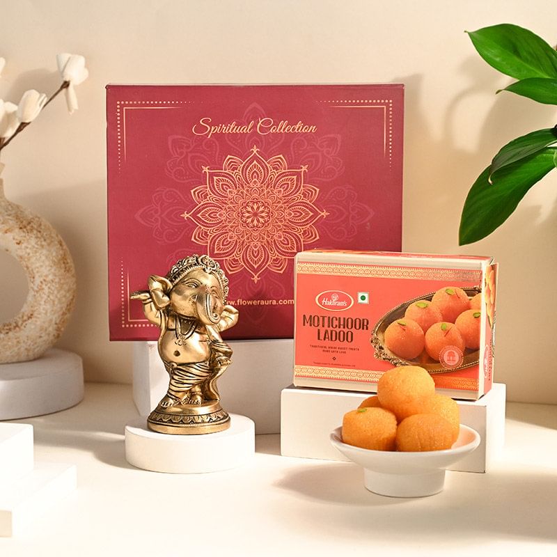 Order Haldiram Motichoor Ladoo N Ganesha Idol Diwali Gift online