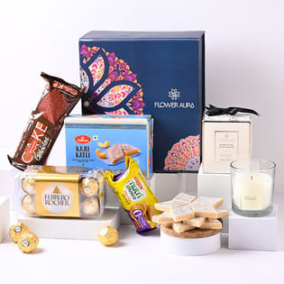 Haldirams Kaju Katli Candle With Biscuits N Chocos