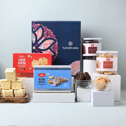 Combo Of Haldirams Kaju Katli N Soan Papdi With Bakingo Cookies