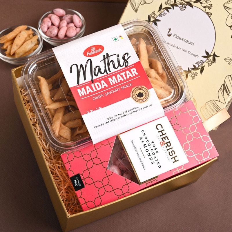 Haldirams Mathis N Rose Choco Almonds - Online Gift hampers