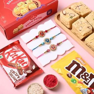 Haldirams Soan Papdi With Rakhi Trio N Chocolates