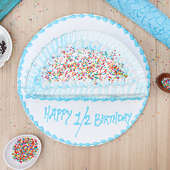 Top view of Half Birthday Cake for Kids Online