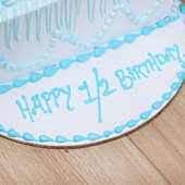 Close view of Half Birthday Cake for Kid Boy