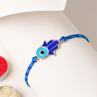 Hamsa Charm Metal Rakhi