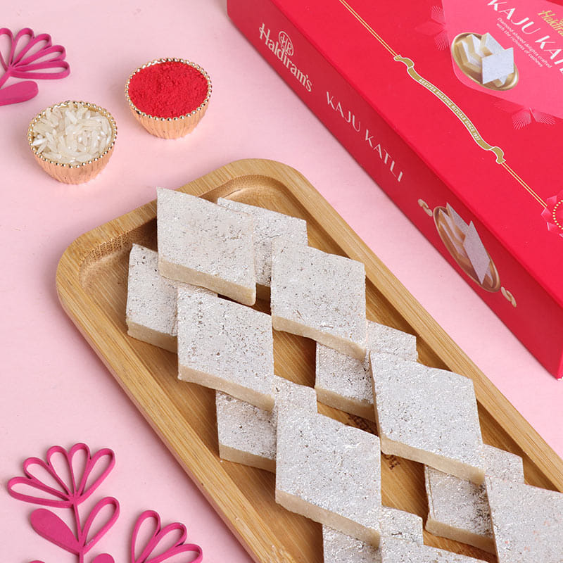 Hand Painted Pink Stone With Kaju Katli