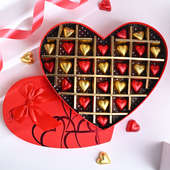 Handmade Chocolates In Heart Box - Large