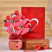 Handmade Chocolates With Valentines Greeting Card