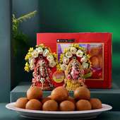 Handmade Laxmi Ganesha Idols Combo