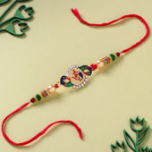 Handpainted Peacock Stone Rakhi