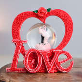 Happily In Love Heart Showpiece: Valentines Day Gift