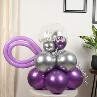 Happy Anniversary Balloon Decor:balloon bouquet