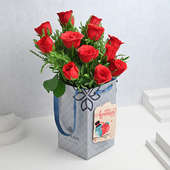 Happy Anniversary Red Roses Box