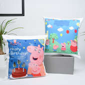Happy Bday Peppa Pig Cushion Set