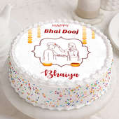 Happy Bhai Dooj Luscious Photo Cake