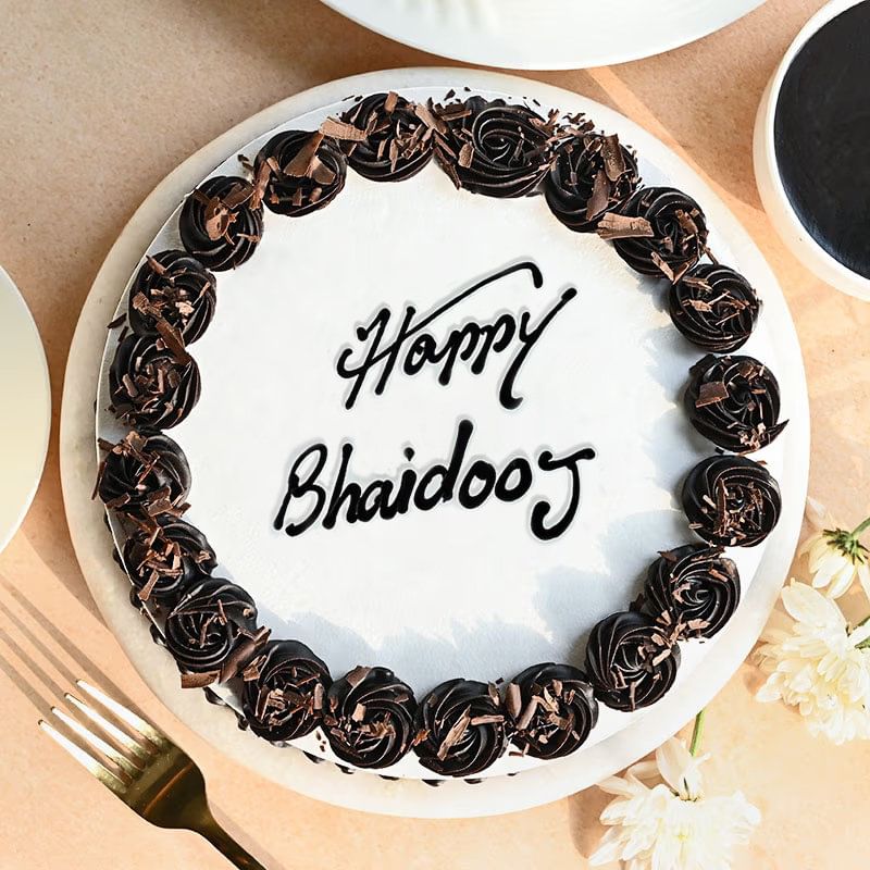 Happy Bhaidooj Blackforest Cake