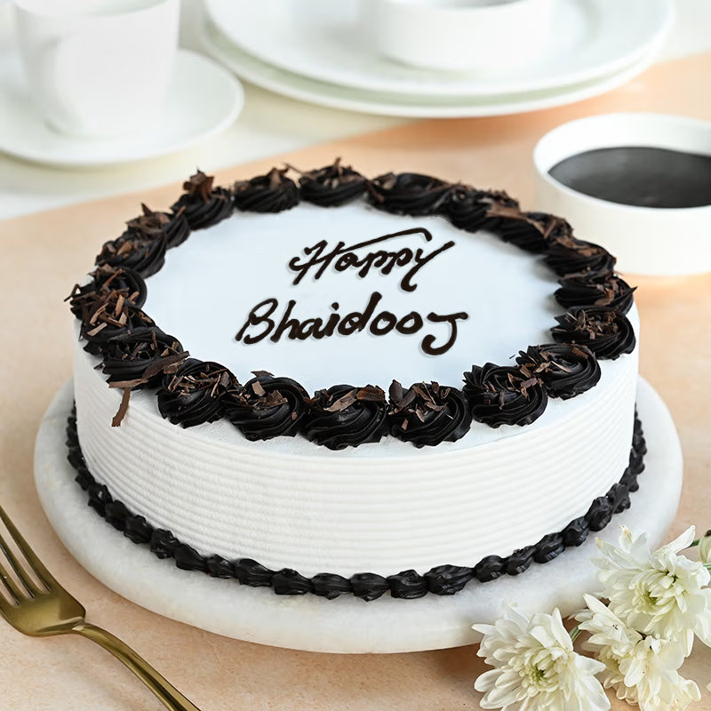 Happy Bhaidooj Blackforest Cake