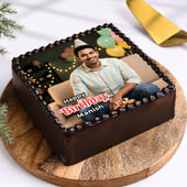 Happy Birthday Choco Photo Cake