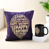 Happy Birthday Cushion And Mug Combo