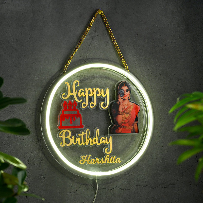 Happy Birthday Led Wall Hanging