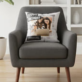 Happy Birthday Photo Collage Cushion