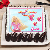 Happy Birthday Barbie Cake