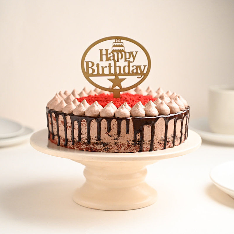 Birthday Red Velvet Choco Cake