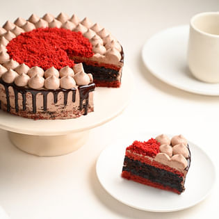 Red Velvet Birthday cake sliced view