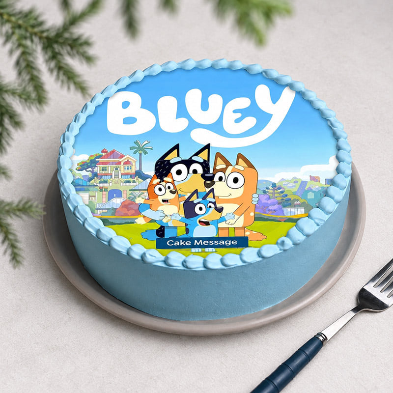 Happy Bluey Family Cake