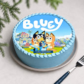 Happy Bluey Family Cake