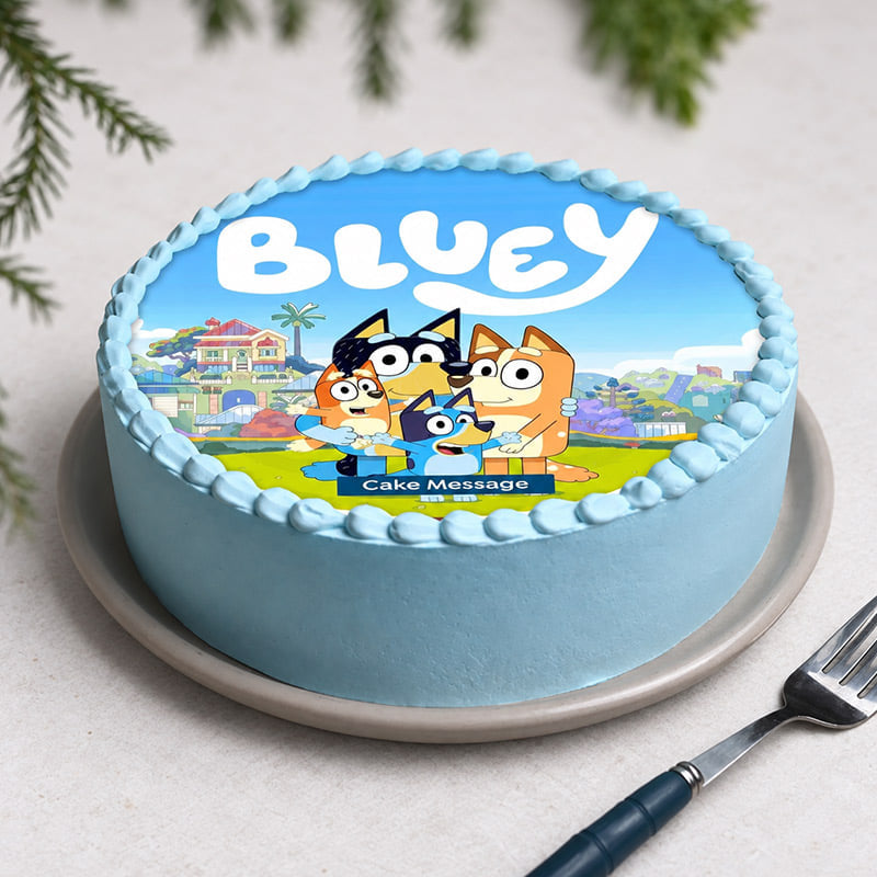 Happy Bluey Family Cake
