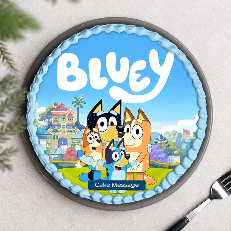 Happy Bluey Family Cake