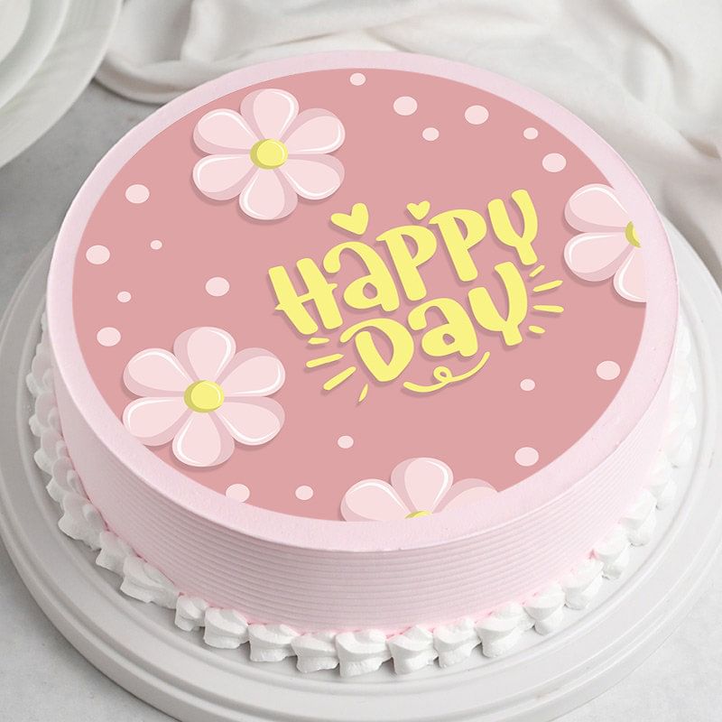 Happy Day Photo Cake