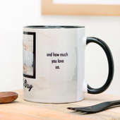Happy Fathers Day Personalised Mug-Side View