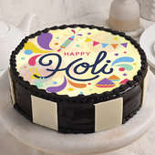 Happy Holi Joyful Round Cake