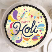 Happy Holi Joyful Round Colourful Cake