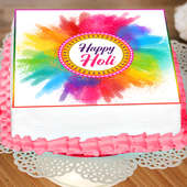 Happy Holi Poster Design Cake