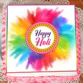 Happy Holi Poster Cake