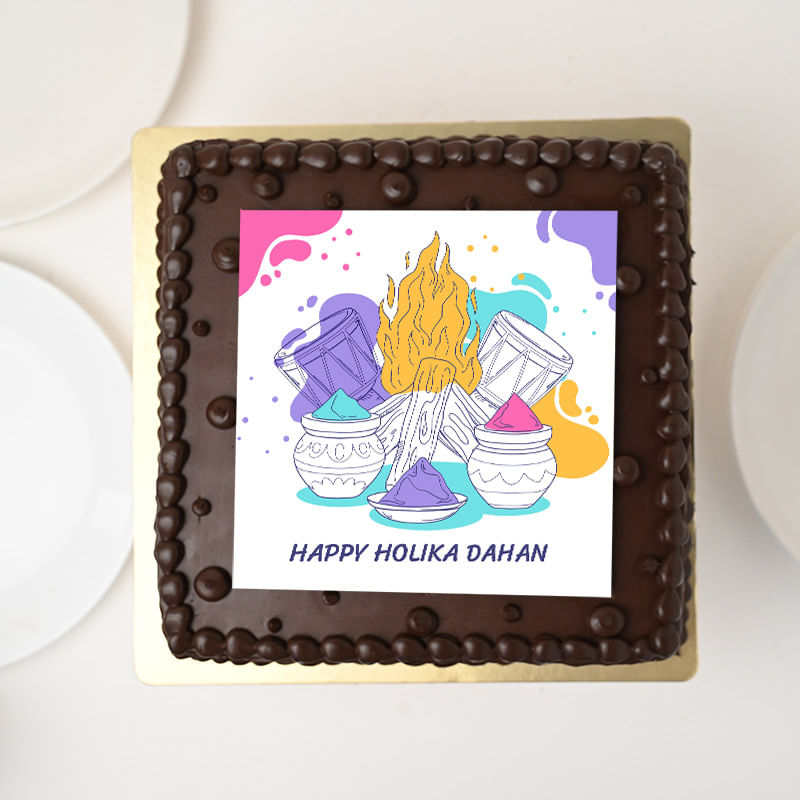 Happy Holi Poster Cake