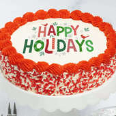 Happy Holidays Sprinkled Cake