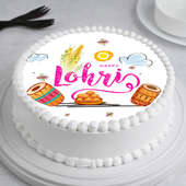 Happy Lohri Poster Cake
