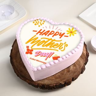 Happy Mothers Day Heart Cake
