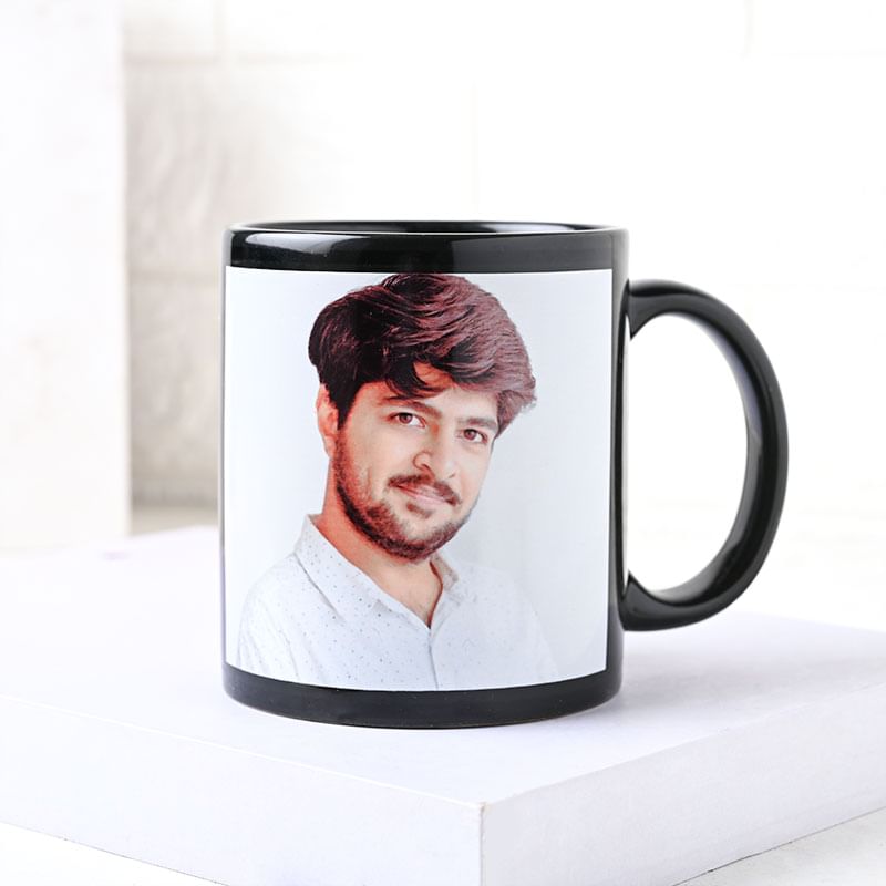 New Year Personalised Black Ceramic Mug