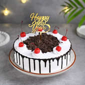 Happy New Year Black Forest Cake