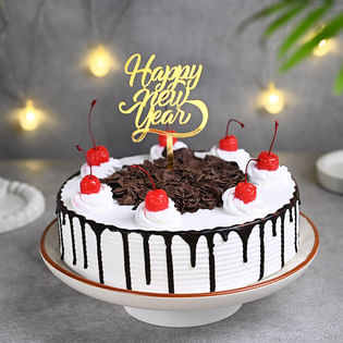 Happy New Year Black Forest Cake