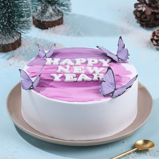 Happy New Year Butterfly Cake
