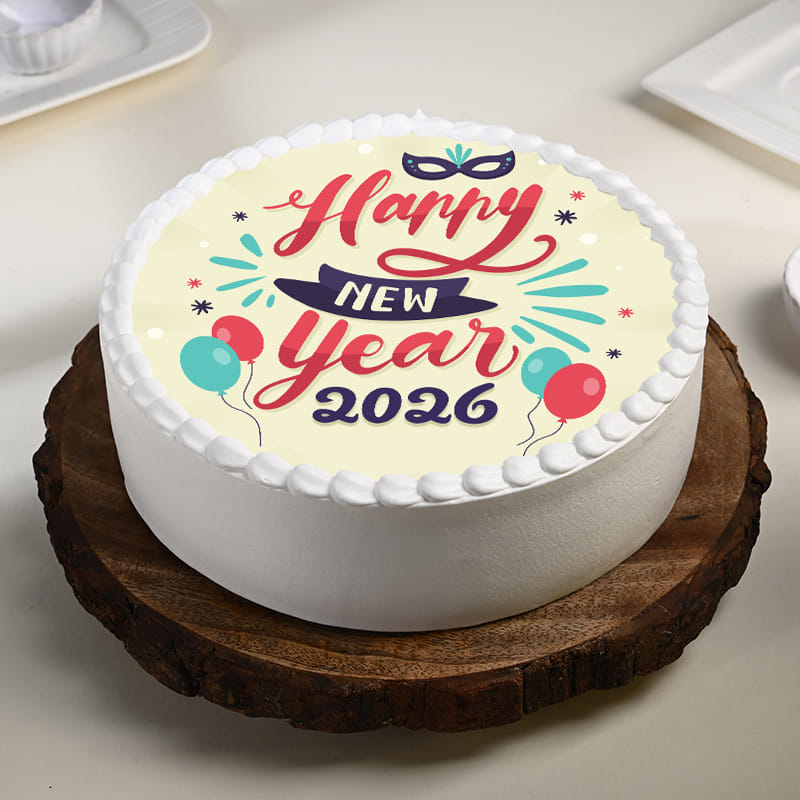 Happy New Year Celebration Cake
